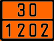 оранжевая табличка ДОПОГ 30/1202 (газойль, топливо дизельное, топливо печное легкое)