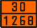 Оранжевая табличка по ДОПОГ 30/1268 (нефти дистилляты и нефтепродукты)