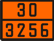 Оранжевая табличка по ДОПОГ 30/3256 (жидкость при повышенной температуре, легковоспламеняющаяся)