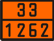 Оранжевая табличка по ДОПОГ 33/1262 (октаны)